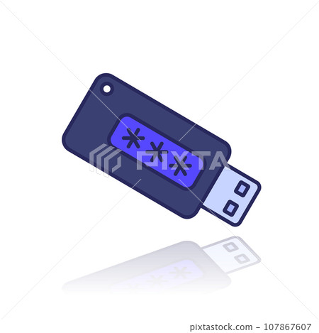 crypto wallet icon isolated on white, vector 107867607