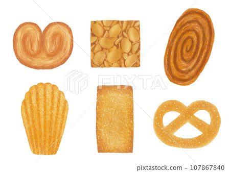 Delicious baked goods set 107867840