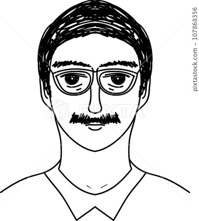 Man with glasses, hand drawn vector illustration Man with glasses, hand drawn vector illustration 107868356