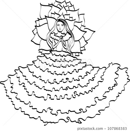 Vector fashion girl portrait. 107868383