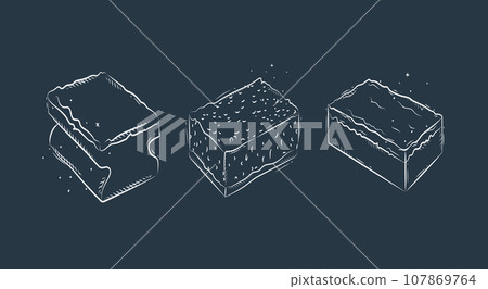 Kitchen washcloth blue Kitchen washcloth blue 107869764