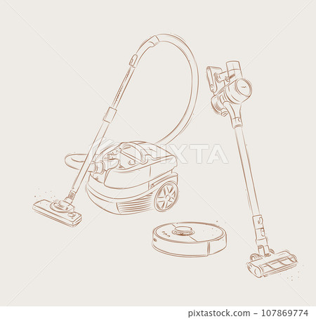 Vacuum cleaner types beige 107869774