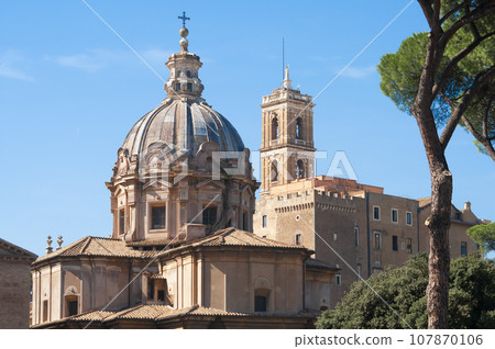 Santa Maria di Loreto. Church of Saint Mary of Loreto in Rome, Italy 107870106