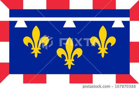 Flag of Centre-Val de Loire (Regions of France, French Republic) Centre Region 107870388