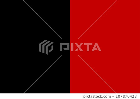 Flag of Aosta Valley (Regions of Italy, Italian Republic) Valle d'Aosta, vertical bicolour of black and red Flag of Aosta Valley (Regions of Italy, Italian Republic) Valle d'Aosta, vertical bicolour of black and red 107870428