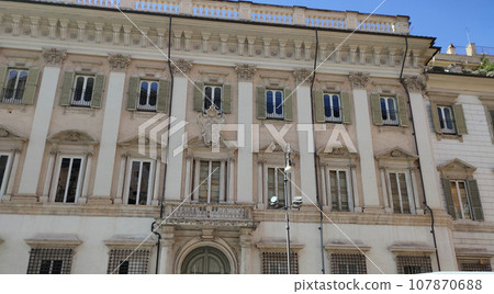 Historic buildings at Old town in Rome, Italy 107870688