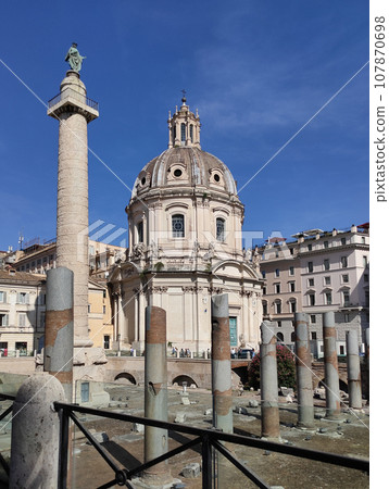 Historical Imperial Forums in Rome, Italy 107870698