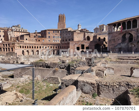 Historical Imperial Forums in Rome, Italy 107870701