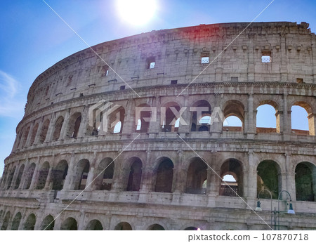 The fragment of Colosseum, Rome, Italy 107870718