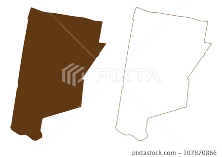 Municipality of Burwood (Commonwealth of Australia, New South Wales, NSW) map vector illustration, scribble sketch Burwood Council map 107870866