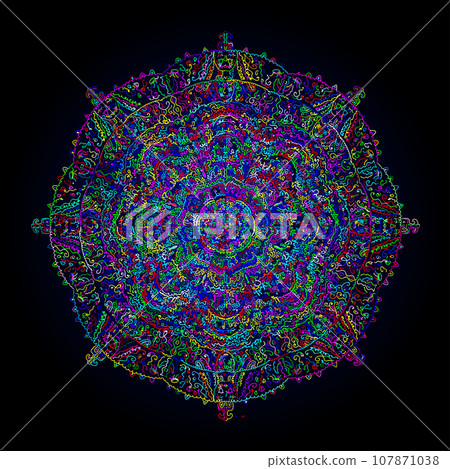 Abstract colorful mandala Abstract colorful mandala 107871038