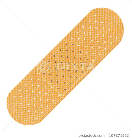 Fabric Plaster Strip. Bandage Adhesive Plaster, 3D rendering 107871962