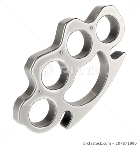 Brass Knuckles, knuckles. 3D rendering 107871990