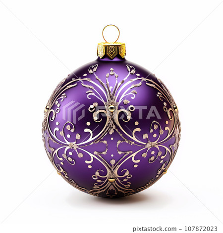Purple Christmas Ball Realistic 3D Style Purple Christmas Ball Realistic 3D Style 107872023