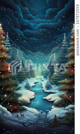 Cosy Christmas Winter Card Background Cosy Christmas Winter Card Background 107872059