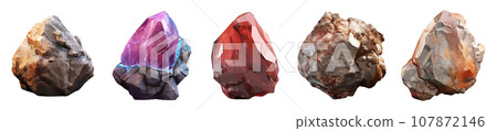 Magical stone vector set isolated on white Magical stone vector set isolated on white 107872146