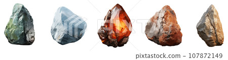 Magical stone vector set isolated on white Magical stone vector set isolated on white 107872149