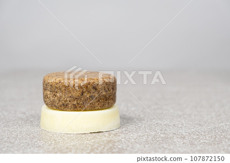 Solid shampoo and conditioner for hair. Natural eco-friendly organic cosmetics Solid shampoo and conditioner for hair. Natural eco-friendly organic cosmetics 107872150