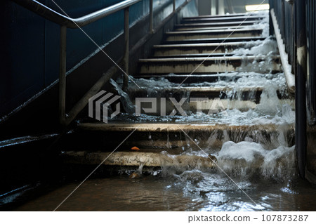 Emergency Response in Flooded Subway Station 107873287
