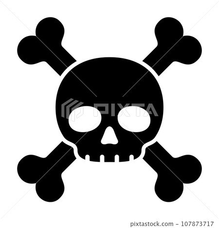 skeleton and bones symbol 107873717