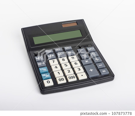 Calculator, old business finance and accounting tool 107873778