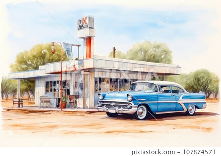 Classic Cars at Route 66 Cafe Classic Cars at Route 66 Cafe 107874571