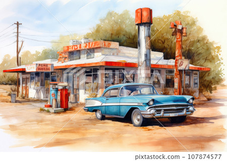 Old-School Roadside Restaurant 107874577