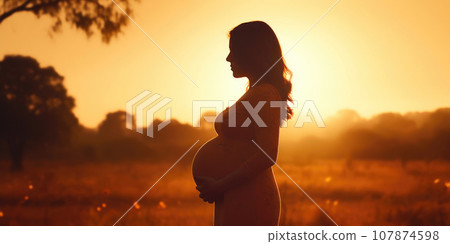 Awaiting New Beginnings in Sunset's Embrace Awaiting New Beginnings in Sunset's Embrace 107874598