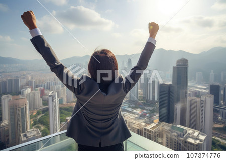 Corporate Achievement: Japanese Business Woman in the City Corporate Achievement: Japanese Business Woman in the City 107874776
