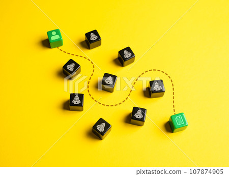 Delivery of documents is safe from hackers and interception. Spies and enemy agents. Encryption and blockchain. Industrial and financial espionage. Threat of leakage of data and corporate information. 107874905