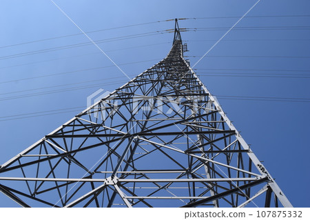 Transmission tower high voltage alternating current Transmission tower high voltage alternating current 107875332
