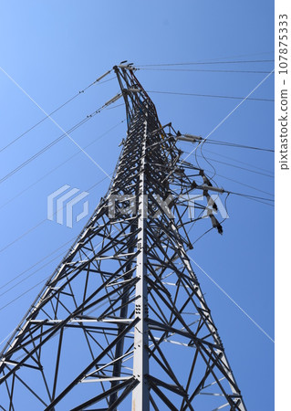 Transmission tower high voltage alternating current Transmission tower high voltage alternating current 107875333