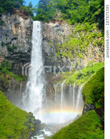 Oku-Nikko Kegon Falls flowing down from Lake Chuzenji 107875395