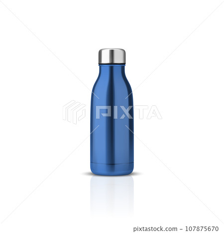 Mockup blank aluminum sport shaker bottle Vector Image