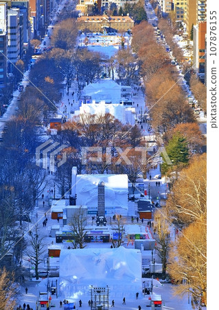 Sapporo Snow Festival Odori venue scenery Sapporo Snow Festival Odori venue scenery 107876155
