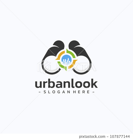 City view logo design vector. Travel destination symbol template. City view logo design vector. Travel destination symbol template. 107877144