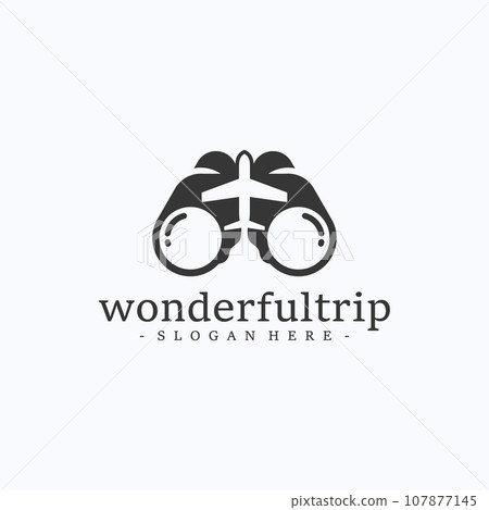 Wonderful trip logo design vector. Best tour visiting symbol template Wonderful trip logo design vector. Best tour visiting symbol template 107877145