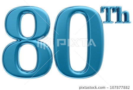 number anniversary gold 3d render 107877882