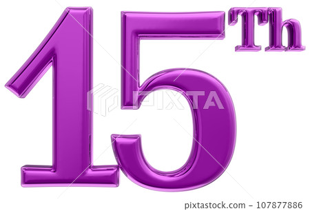 number anniversary gold 3d render 107877886