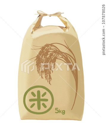 Rice bag (rice ear pattern) 5kg Rice bag (rice ear pattern) 5kg 107878026