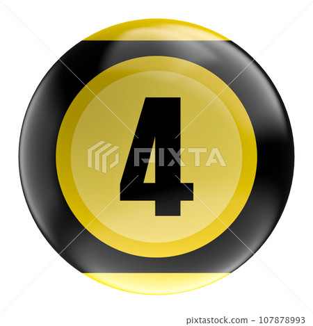 golden number sign made of inflatable balloon on white 107878993