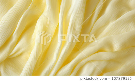 Close up of yellow fabric texture for background with copy space. 107879155