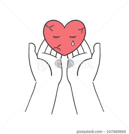 Illustration material that gently embraces a heart full of scars Illustration material that gently embraces a heart full of scars 107880668