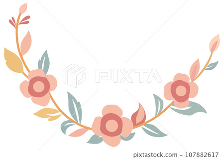 Floral frame isolated on transparent background. 107882617
