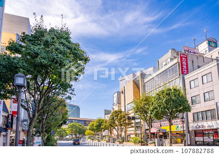 盛岡市中心街景、櫸樹成蔭的餐廳區 107882788