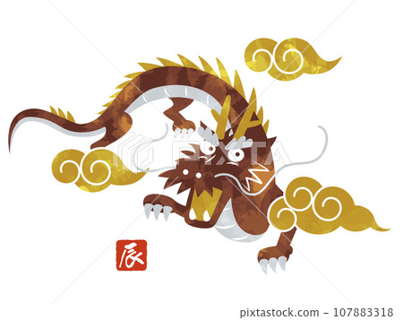 2024年新年賀卡龍向量圖白色背景一點 2024年新年賀卡龍向量圖白色背景一點 107883318