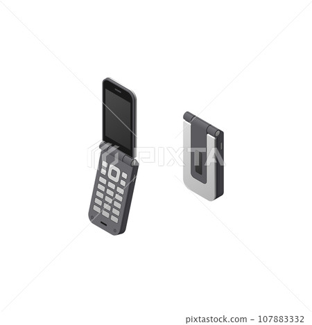 使用等角投影繪製的功能手機的插圖 107883332