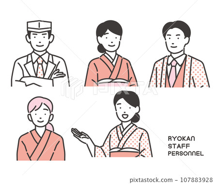 客棧員工向量圖素材/住宿/入境 107883928