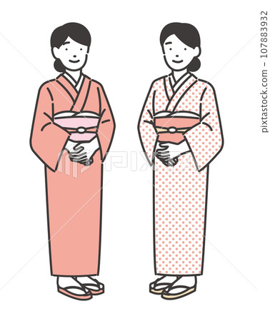 微笑站著的女房東的向量圖素材 / Nakai / Hospitality 107883932