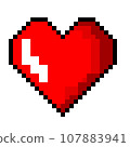 Red heart mark 107883941